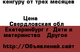 кенгуру от трех месяцев › Цена ­ 600 - Свердловская обл., Екатеринбург г. Дети и материнство » Другое   